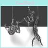 Industrial Retro Wall Decor With Resin Climber Figures For Restaurant And Living Room