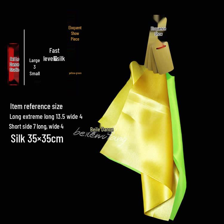 Small Square Towels for Adult Performance and Kindergarten Dance Props: Bamboo Clappers and Silk Ribbons for Eloquence Training