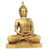 Religious Idol of Lord Gautama Buddha Statue Decorative Showpiece - 24 Cm  (Polyresin, Gold)