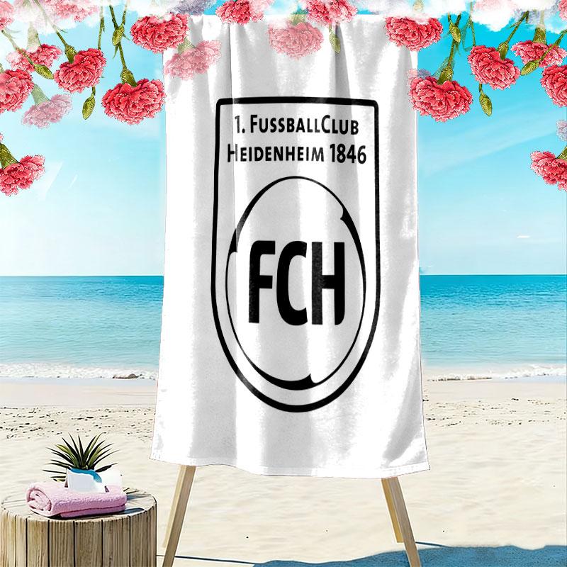 FC Heidenheim Print Beach Towel, Large Soft Quick Dry Towel for Beach Camping Swimming