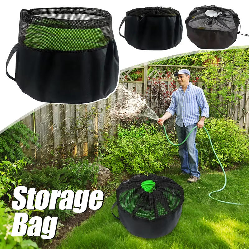 Multifunctional Hose And Cable Organizer Bag Wire Mesh Drawstring Elastic Bag Cable Organizer Bag For Wiring And Outdoor Use
