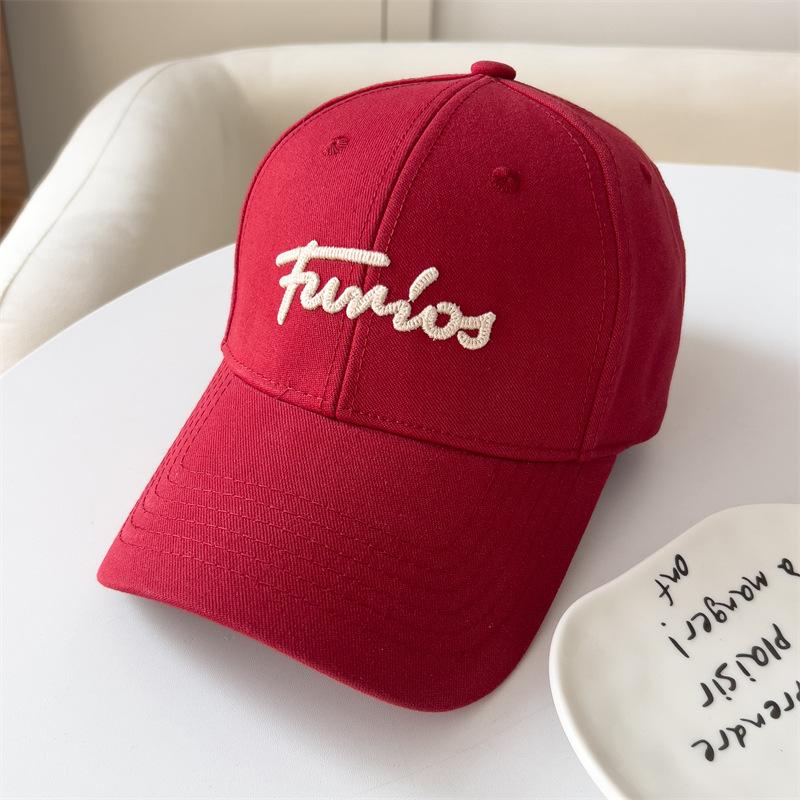 Hard Top High Skull Top Stylish Korean Style Baseball Cap Embroidered Letters for Men and Women Fashion Hats Duckball Cap Sun Protection