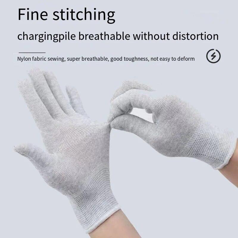 10 Pairs PU Coated Carbon Fiber Anti-Static Work Gloves, Touchscreen Compatible for Repair, Installation, Sorting, and Packaging