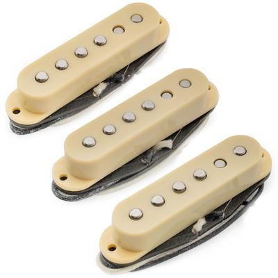 Musiclily Pro Alnico 5 Staggered Single Coil Pickups and for Strat Electric Cream ST-50S (Neck, Middle, Bridge) Guitars,