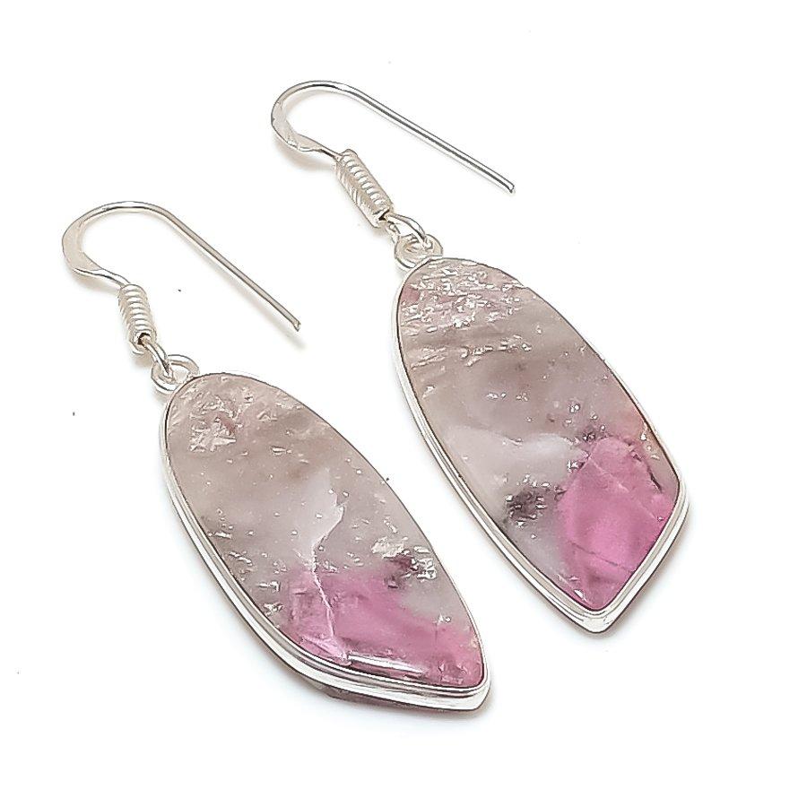 Natural Cobalt Gemstone Handmade 925 Sterling Silver Jewelry Earring 2.01  AE-12202