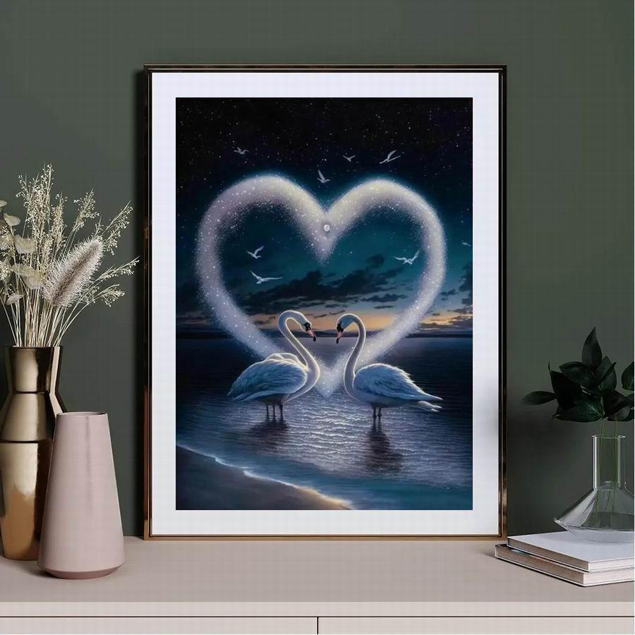 Love Swan Lake Diamond Painting New Arrivals Animals Flower Diy Full Square Round Drill Rhinestone Embroidery Rose Mosaic Cross Stitch Kits Wall Decor