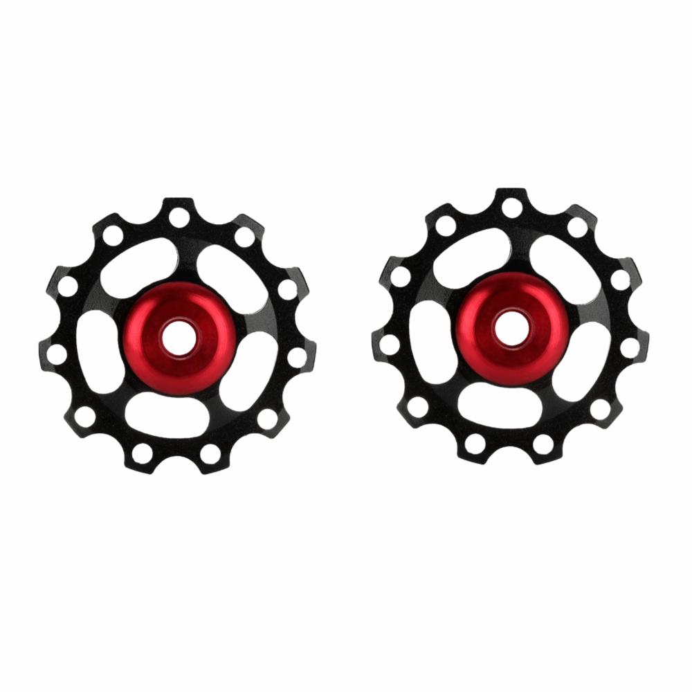 2PCS Aluminum Alloy Bike Rear Derailleur Wheel 11T Bike Derailleur Pulley  Bike Maintenance