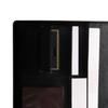 Business Folder Organizer PU Leather Card Holder for Documents File Office Supplies Black
