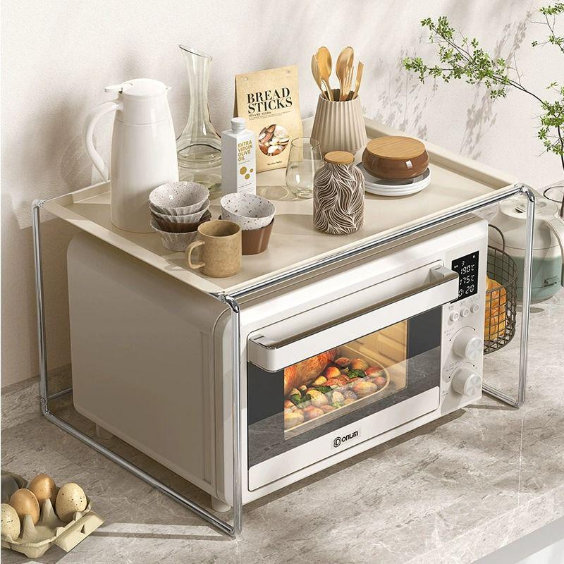 New Split Stainless Steel Multifunctional Kitchen Microwave and Electric Oven Countertop Storage Rack