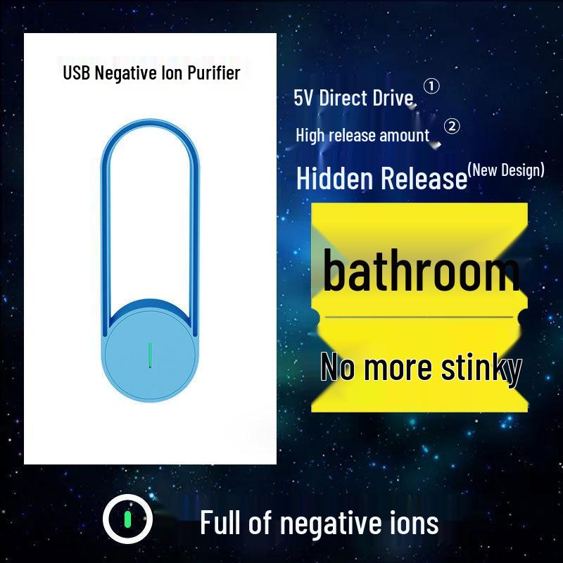 USB-Luftreiniger mit Rauchfilter und negativem Ionen-Generator für Zuhause, Küche und Toilette