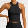Women’s Seamless Racerback Yoga Tank Top – Belly Covering Fitness Sports Apparel