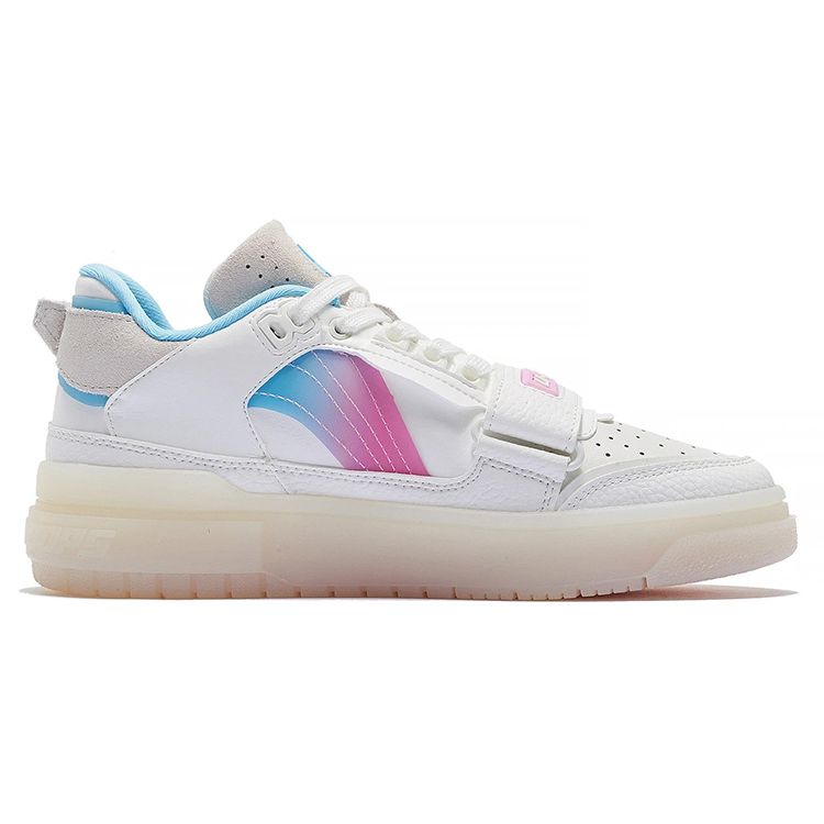 Li Ning Rookie Trendy Low Top Retro Basketball Shoes Women Sneakers Off-White ABCS050-4