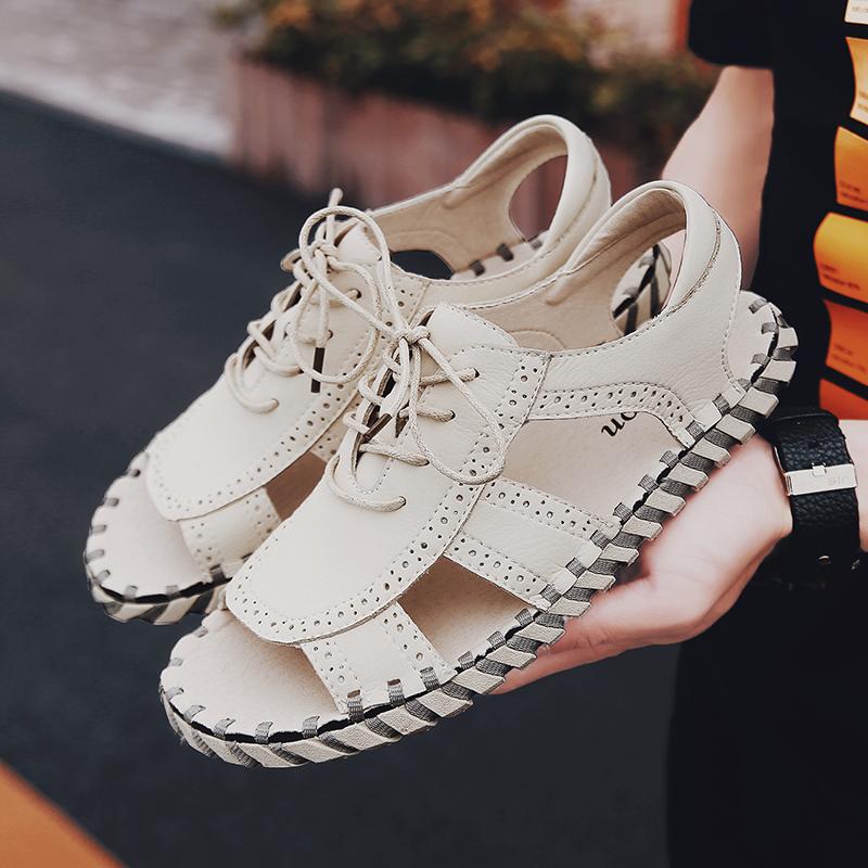 Herrensandalen Qualität handgefertigte Stile Freizeit Strand Outdoor Straße Atmungsaktive und bequeme Schuhe Büro oder tägliche Arbeit