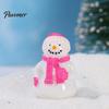Christmas Tree Mini Decorations 2Pcs Snowman Figurines, Winter Tiny Resin Decoration, Xmas Micro Handmade Craft Embellishments Landscape Ornament