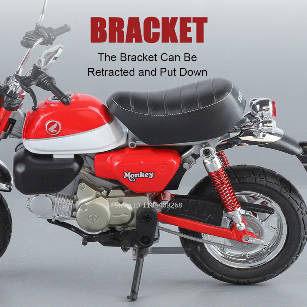 Large Size 1:9 Honda Little Monkey R1250GS Motorcycle Model Toy Alloy Body Sound Light Shock Absorption Vehicle Collection Gift