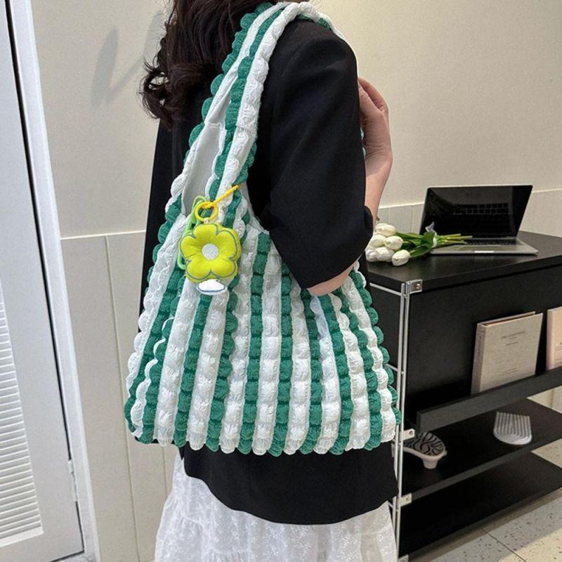 Neue Frauen Mädchen Große Kapazität Schulter Taschen Weibliche Tragetaschen Unterarm Taschen Casual Shopping Handtaschen (Anhänger nicht im Lieferumfang enthalten)