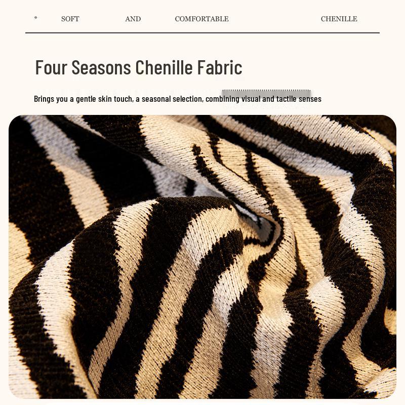 Chenille Sofabezug im Retro-Stil - Maschinenwaschbar, Rutschfest, Kratzfest, Einteiliger Überwurf.