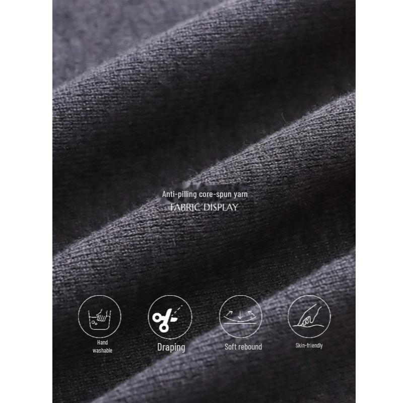 Sinan Contrast High Collar Slim Fit Knit Sweater SN6812