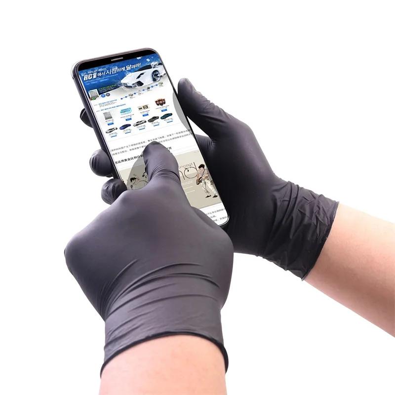 100 Pack Disposable Black Nitrile Gloves For Household Cleaning Work Safety Tools  Gardening Gloves  Kitchen Cooking Tatto