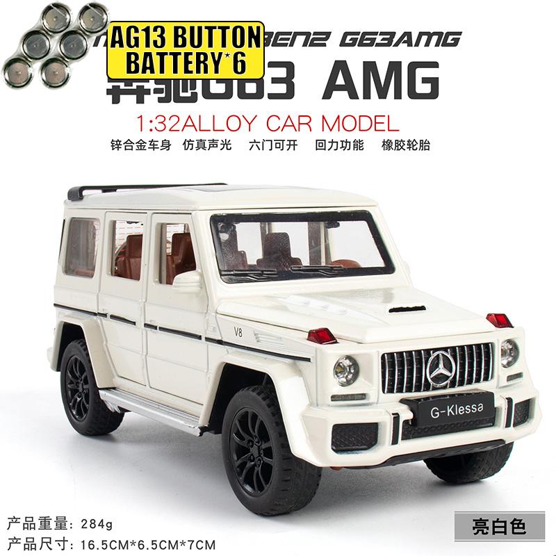 1:32 Mercedes Benz G63 Amg W463 Off Road Suv Legering Metaal Diecast Model Auto Simulatie Huis Trendy Ornament Verzameling Hobby Cadeau