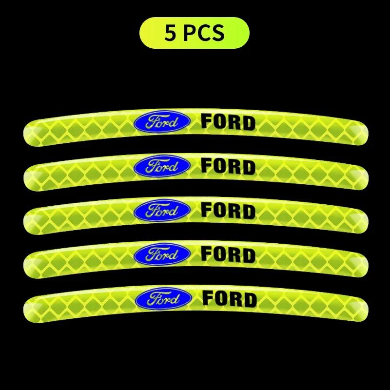 

2025 Hot For Ford Car Wheel Luminous Stickers Fluorescent Color Wheel Decoration Stickers For Ford Focus 2 MK2 3 4 ST Mondeo Fes