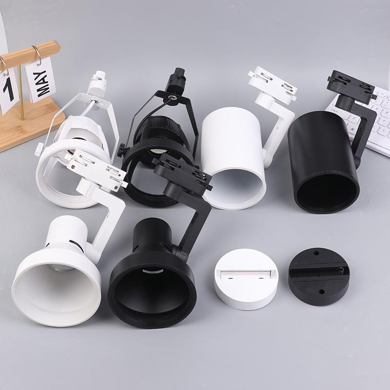 Par30 Led E27 Track Light Bracket Base 2/3Wires Rail Ceiling Lamps Holder Clothing Store Living Room Commercial Use