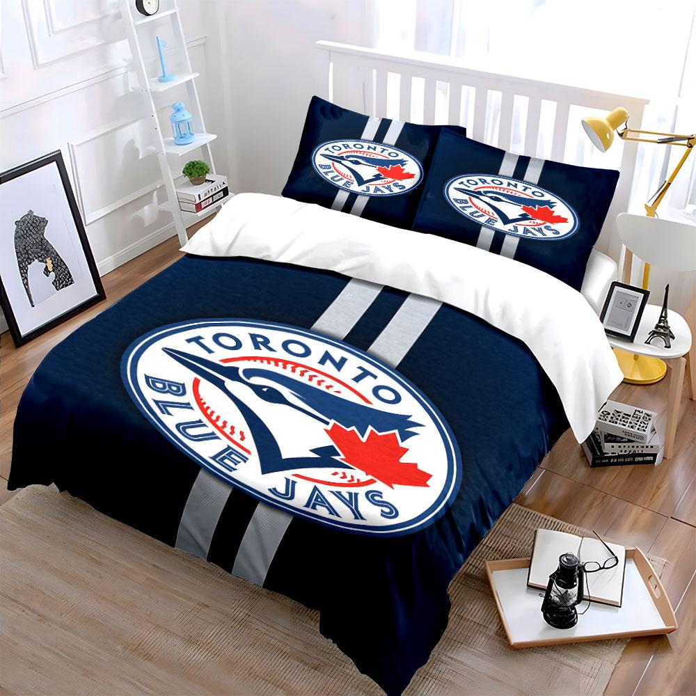 """Toronto Blue Jays Logo Bettwäsche Design" Druck Bettwäsche Set Bettbezug Kissenbezüge""" (1* Bettbezug 2* Kissenbezüge Decke Nicht Enthalten)