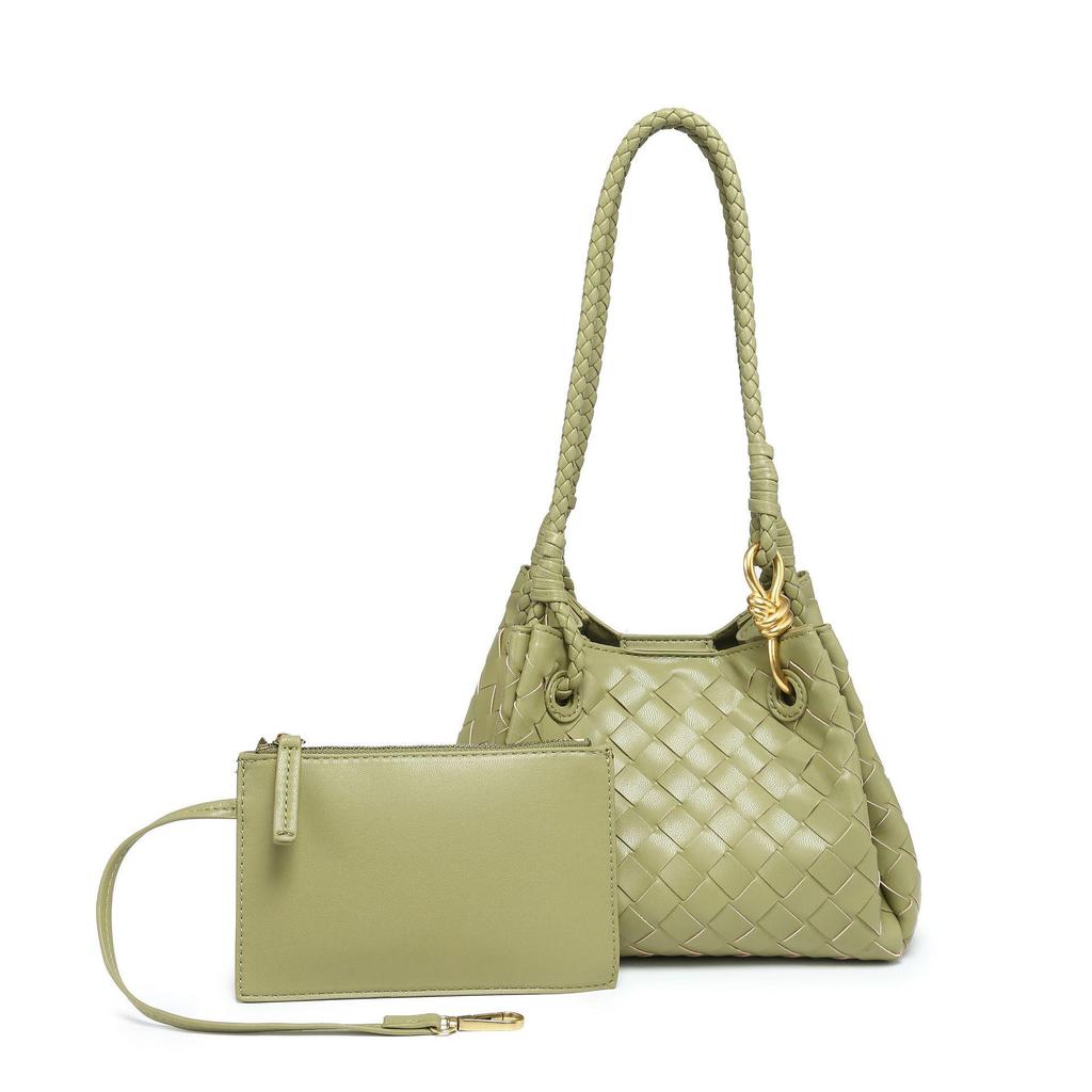 2025 Parachute Woven Bucket Bag: Fashionable European & American Knotted Crossbody Handbag