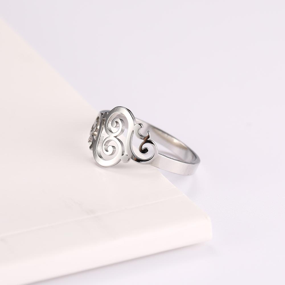 Cazador Vintage Flower Filigree Ring Women Gold Color Stainless Steel Finger Rings Jewelry Anniversary Birthday Mother Gift