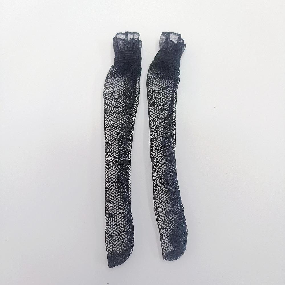 Ručně vyráběné Blyth ob24 Panenka Dlouhé krajkové ponožky pro měřítko 1/6, Pasuje na 30cm Tělo - Měkká pletená/háčkovaná miniaturní panenka Příslušenství
