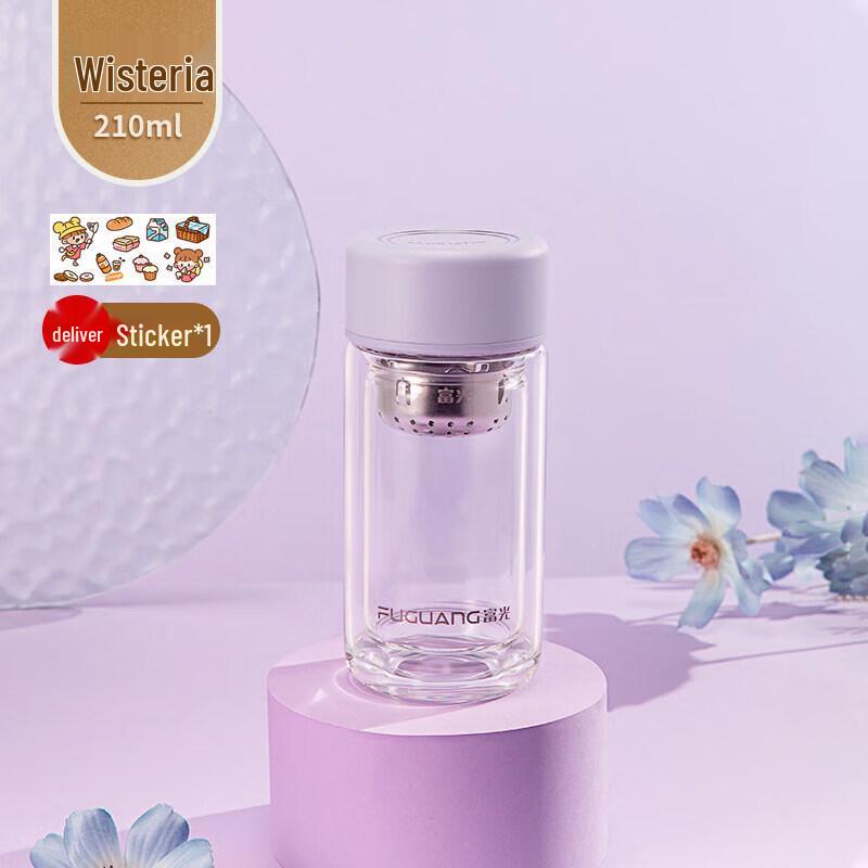 FUGUANG Double-Layer Glass Tea Cup