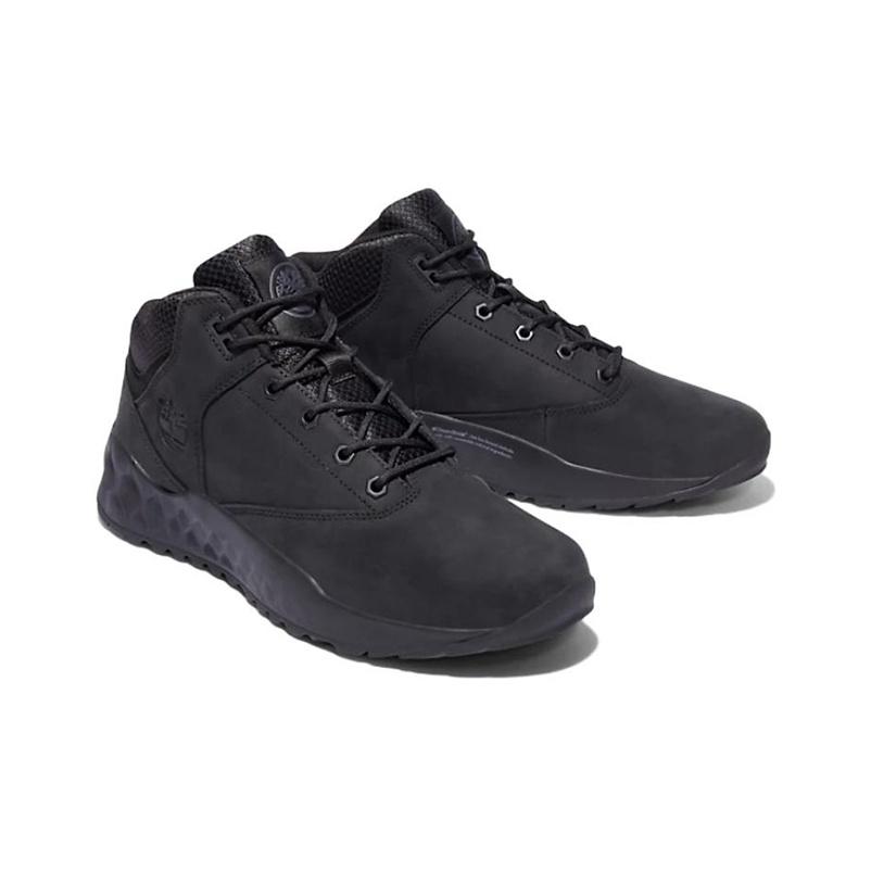 Timberland Solar Wave Leather Durable Casual Ankle Outdoor Boots Men Boots Black A2FNW015