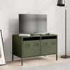 TV Stand In Olive Green 68 X 39 X 43.5 Cm Cold Rolled Steel