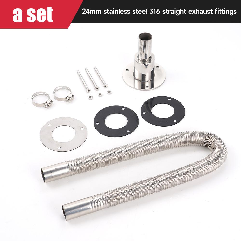 

24mm Stainless Steel 316 Thru Hull Exhaust Fitting Tube Pipe Socket Hardware Part Air Diesel Vent Heater For Car Boat Truck