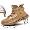 Men's Fly-woven High-top Shoes Men's Anti-smash and Stab-proof Construction Site Wear-resistant Electric Welding Work Shoes Men
