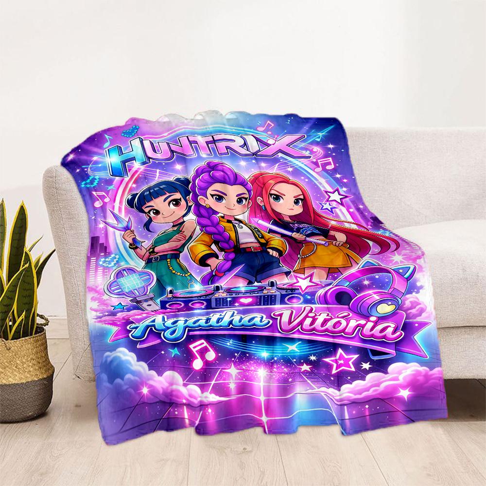 1pc K-Pop Coloring Book Blanket Comfortable Soft Lightweight Multi Seasonal Blanket for Travel Camping Picnics Sofa Office Bedroom Gift Friends