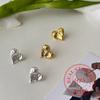 925 Sterling Silver Jewelry Simple Irregular Love Heart Stud Earrings for Women Wedding Party Jewelry for Girls Friend Gift