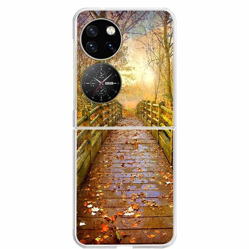 For Huawei P50 Pocket Case Transparent Clear Hard PC Phone Back Cover For Huawei P50 Pocket Cases P 50 Pocket 2022 Shells Capa P50 Pocket