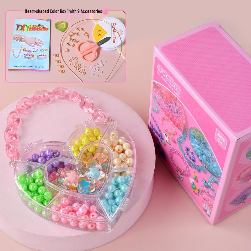 Handmade DIY Children s Beading Kit: Colorful Beads for Jewelry, Bracelets, and Educational Parent-Child Fun