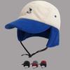 Color Block Baseball Cap with Ear Flaps, Winter Warm Thickened for Unisex Men Women, Ideal for Outdoor Activities Daily Wear