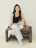 POMME Square Lace Top (Navy)