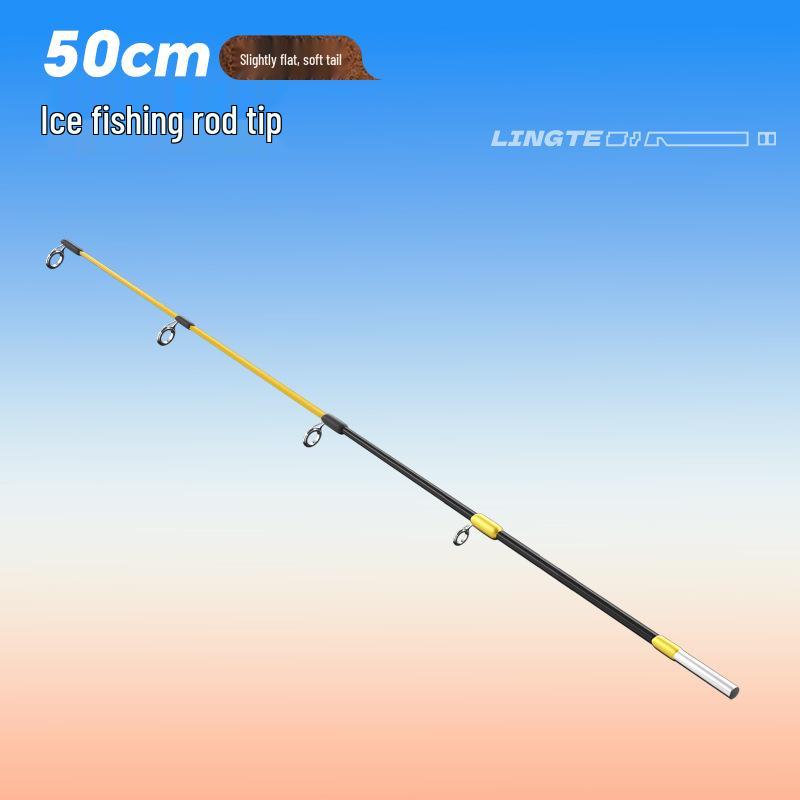 Portable High-Sensitivity Carbon Ice Fishing Rod Set with Solid Tip for Winter Fishing