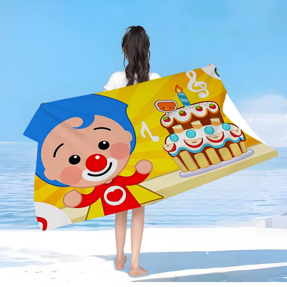 P-Plims Cartoon P-Plim Bath Towel Microfiber Soft Water Absorbing Breathable For Girl Kids Decorative Cartoon Beach Towel