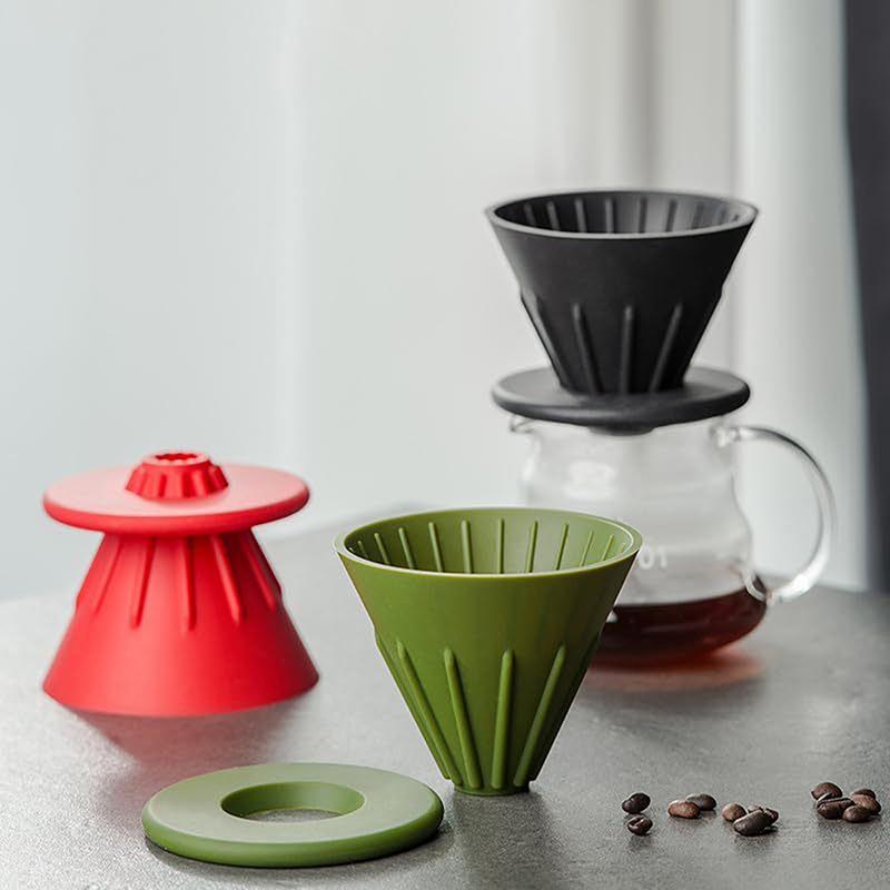Collapsible Coffee Filter Portable Silicone Drip Coffee Tea Holder Funnel Basket Reusable Tea Pot Cake Cup Coffee Filter Dripper