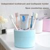 Tannbørsteoppbevaringsstativ Multi-Purpose Tannkremholder Grid Design Makeup Børste Organizer Baderomstilbehør