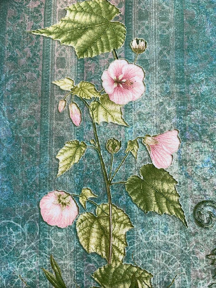 Autumn V Neck Dress for Women Vintage Casual Floral Printed Loose Fit Long Sleeve Comfortable Elegant Large Size S-5XL