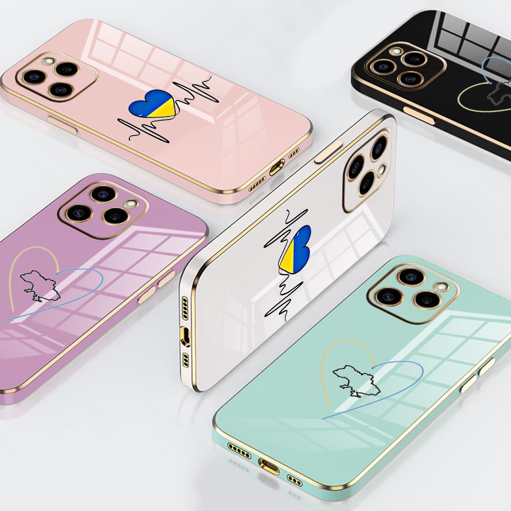 

N88 Love design Plating Edge Мягкие чехлы для телефонов из ТПУ для Samsung A54 A13 A14 S24 Plus S23 Ultra S20 S21 FE A55 A05 A52s противоударный чехол