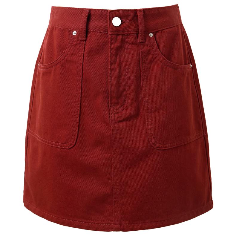 Sancai Plus Size 100% Cotton A-Line Denim Mini Skirt XXXL