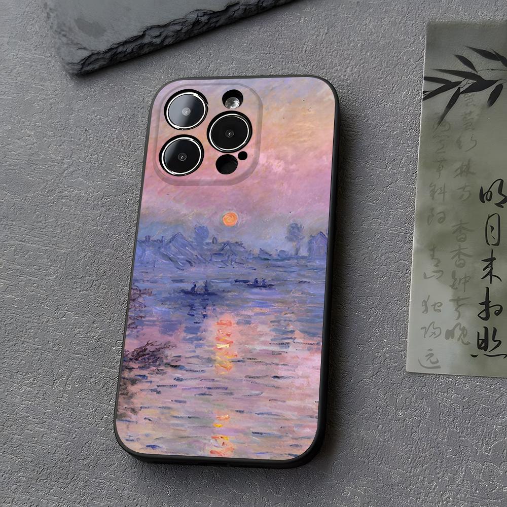 Claude Monet Impressionist Art Phone Case Funda For Iphone 13 17 16 11 15ProMax 14 12 Pro Xs Max Mini Xr X 7 8 6 6s Plus Covers