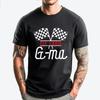 G Ma Pit Crew Race Car Checkered Track Racer Birthday Party Plain Shirt Streetwear Mens Clothing Graphic